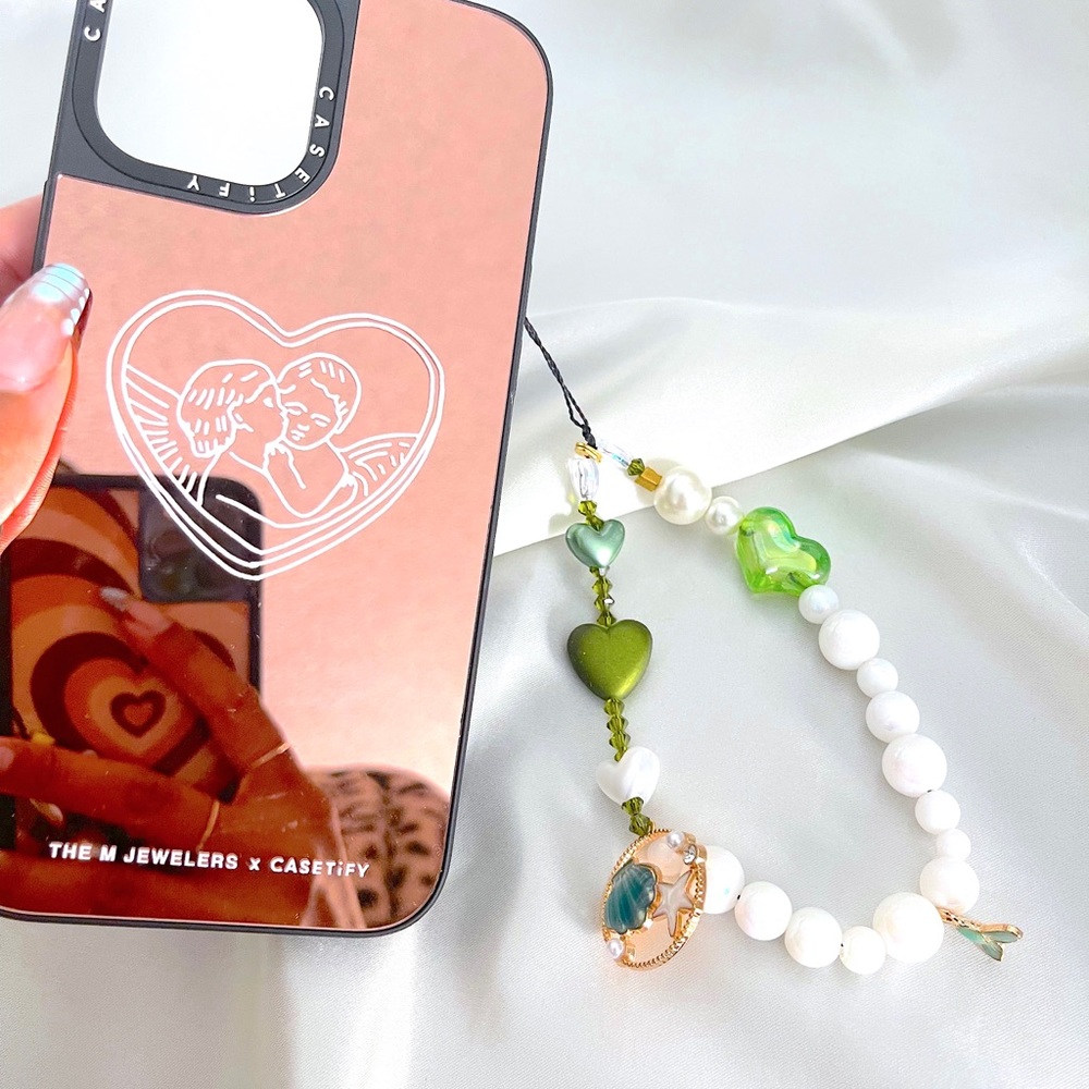 Beaded phone charm y2k aesthetic mermaid